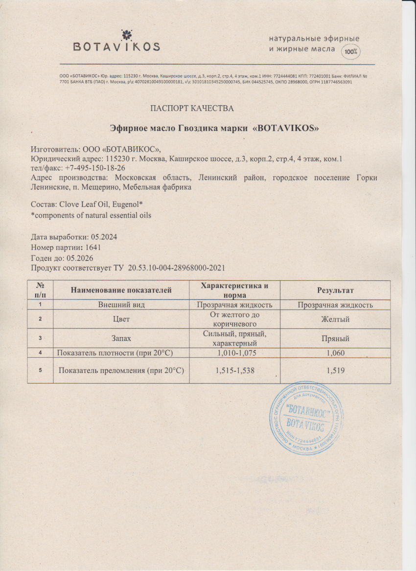Паспорт №052024